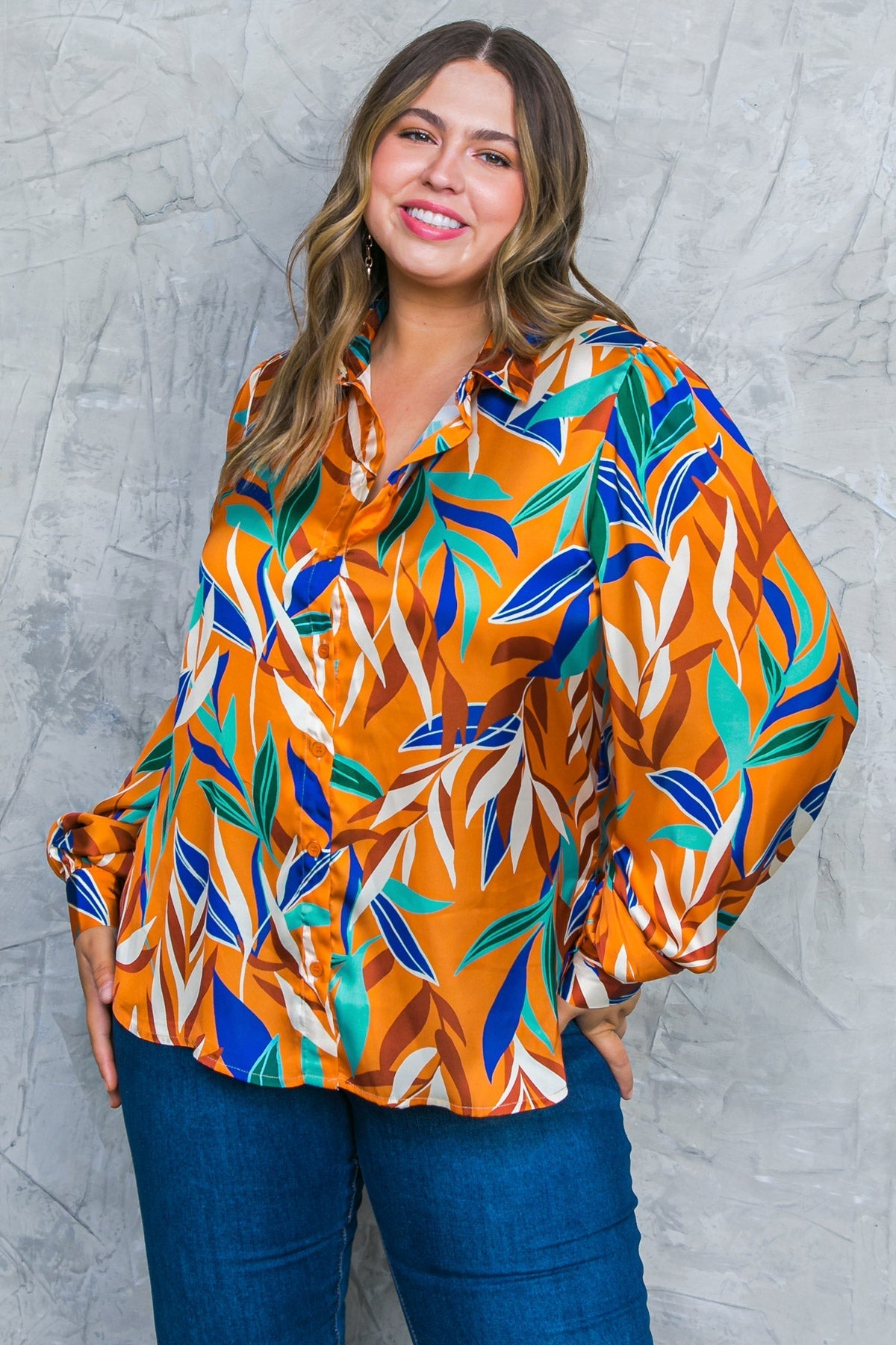 FEELS LIKE FALL WOVEN TOP Flying Tomato